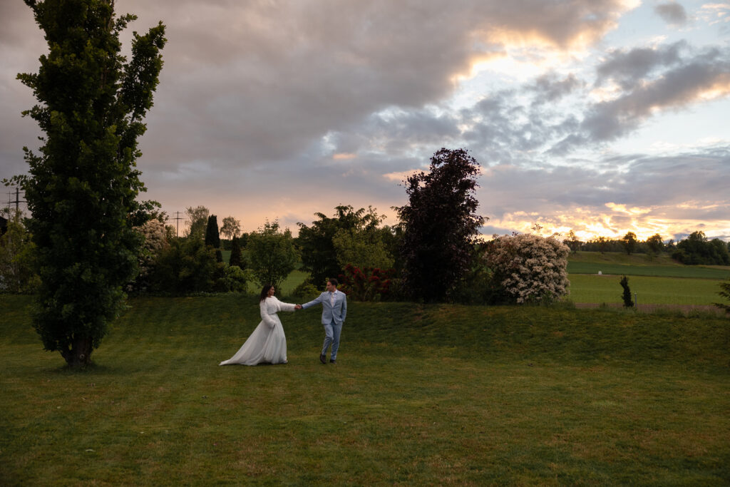 Hochzeit Lettenpark Zürich – Sonnenuntergang