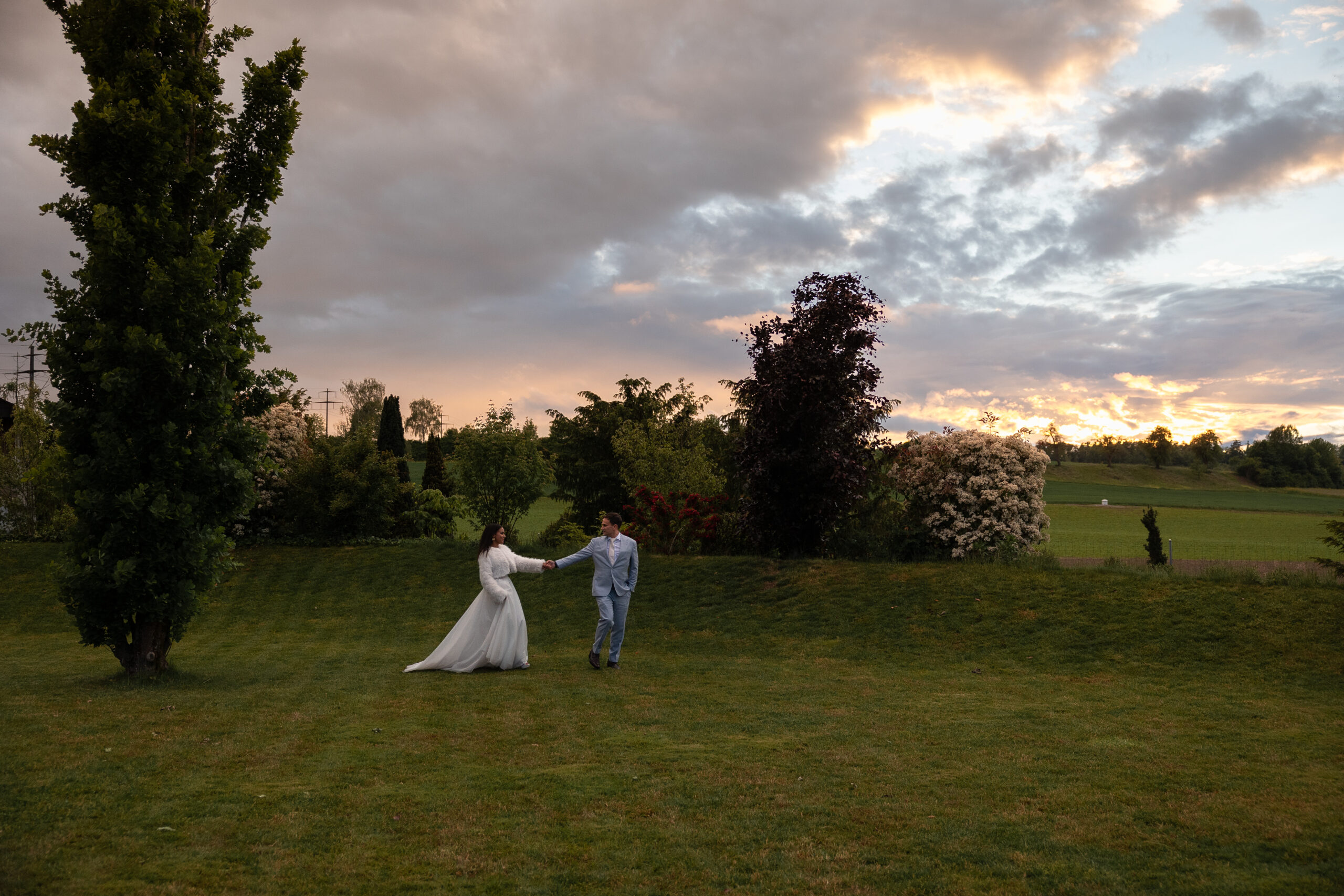 Hochzeit Lettenpark Zürich – Sonnenuntergang